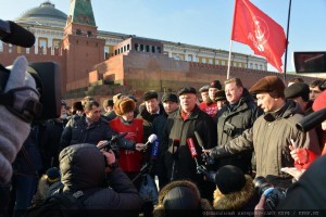 The floral tribute at the Mausoleum of Vladimir Lenin 21.01.2015 (15)